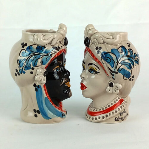 blue color ceramic heads