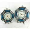 caltagirone ceramic clocks blue decoration