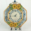 ceramic wall clock with sunflowers decorated