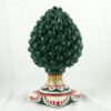 green caltagirone ceramic pine cone, decorated pine cone, decorated pine cones, wholesale pine cones