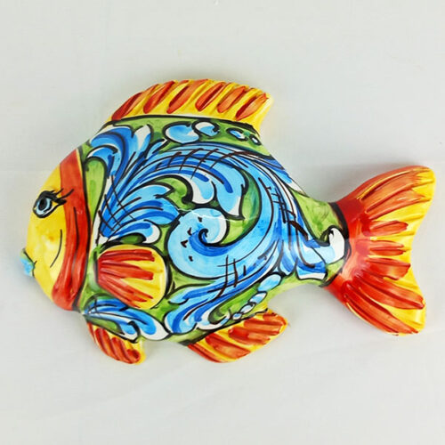 hand-molded ceramic fish