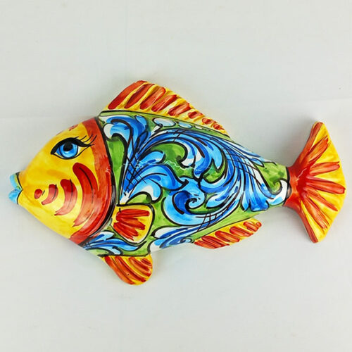 hand decorated ceramic fish