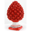 Red caltagirone ceramic pine cone, ceramic pine cone catalog, red decoration pine cone,
