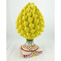 Caltagirone ceramic pine cones catalog, yellow pine cone,
