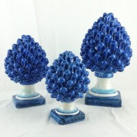 Blue Pinecones in Ceramics of Caltagirone
