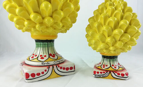 modern ceramic pinecones, caltagirone ceramic pinecones catalog