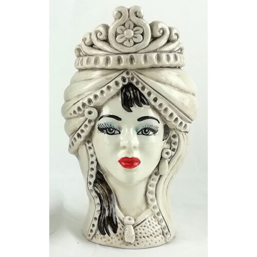 Norman female dark-headed caltagirone ceramic,