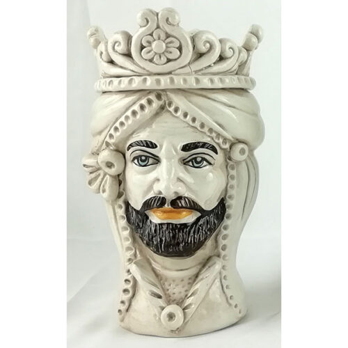 Antiqued Norman Moorhead in modern caltagirone ceramic,